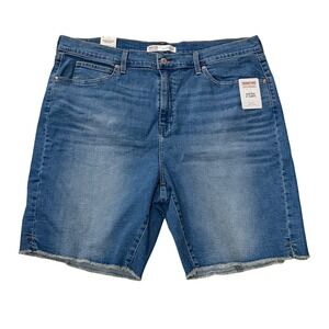 Signature Levi Strauss Co Women's Size 20W High Rise Denim Shorts Relaxed NEW